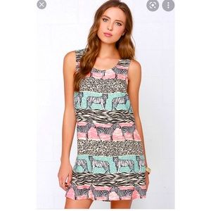 Mink pink safari adventure shift dress